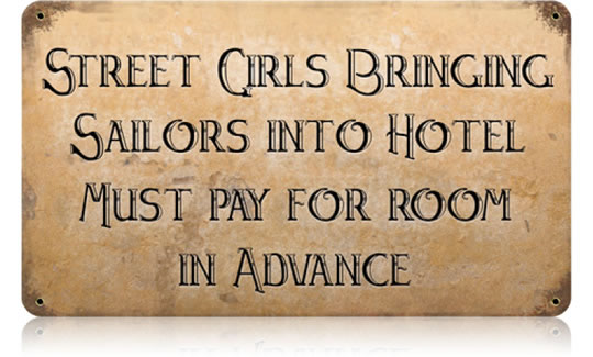 "Street Girls" Vintage Metal Sign